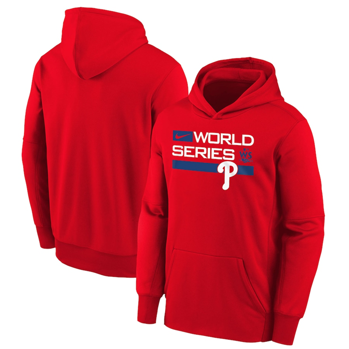 Men's Red Philadelphia Phillies 2022 World Series Performance Pullover Hoodie
